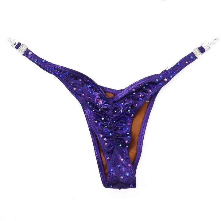 QS ST: Brenda's Purple Shimmer Radiance. Hologram Eggplant. Large/Pro.  Angel Competition BikinisNPC Competition Suits