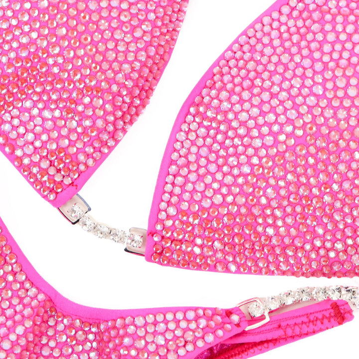 QS ST: Bubblegum Bliss Radiance. Matte Pink. Medium/Pro.  Angel Competition BikinisNPC Competition Suits