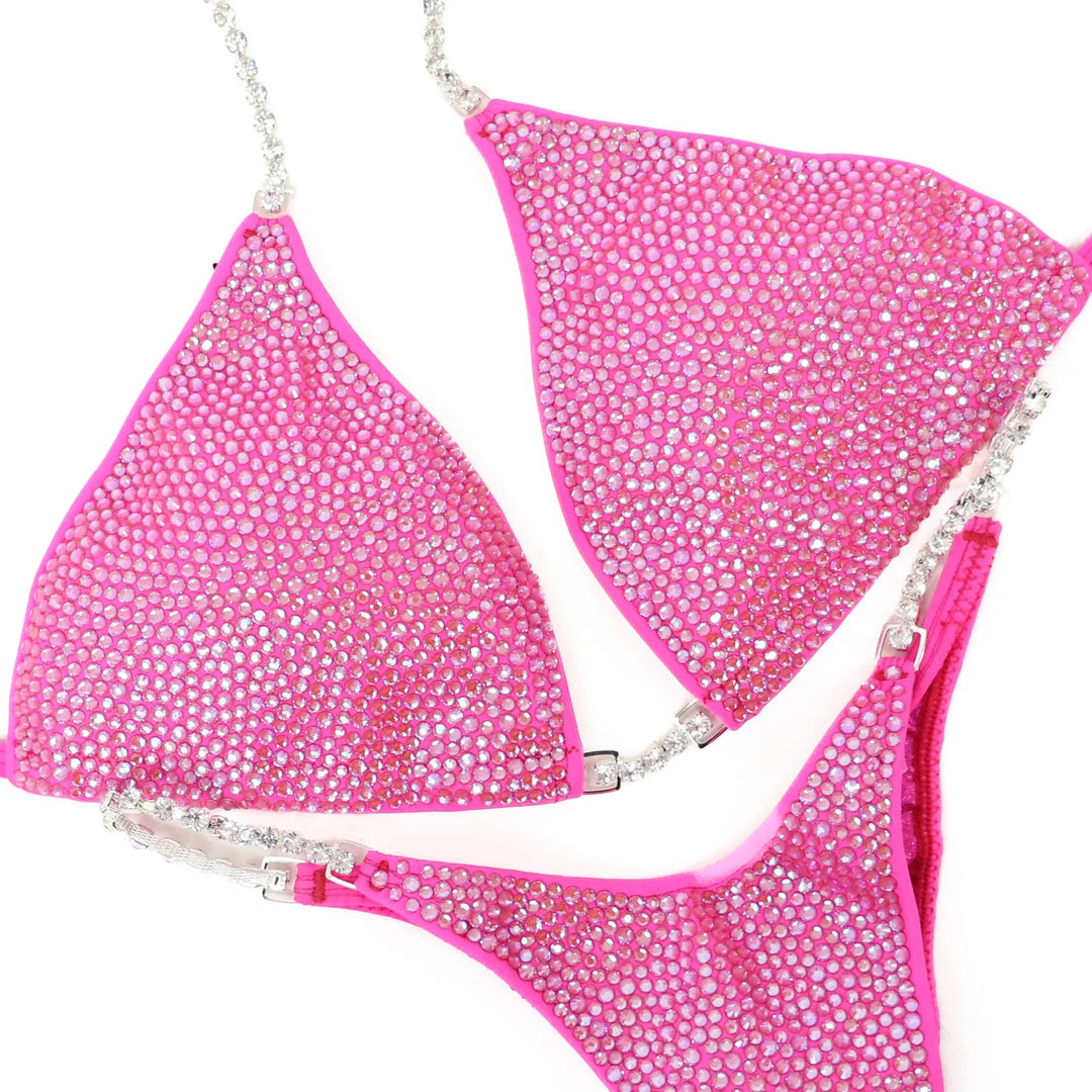 QS ST: Bubblegum Bliss Radiance. Matte Pink. Medium/Pro.  Angel Competition BikinisNPC Competition Suits
