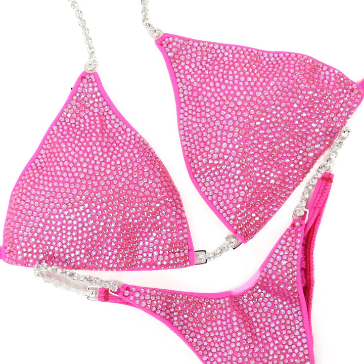 QS ST: Bubblegum Bliss Radiance. Matte Pink. Medium/Pro.  Angel Competition BikinisNPC Competition Suits