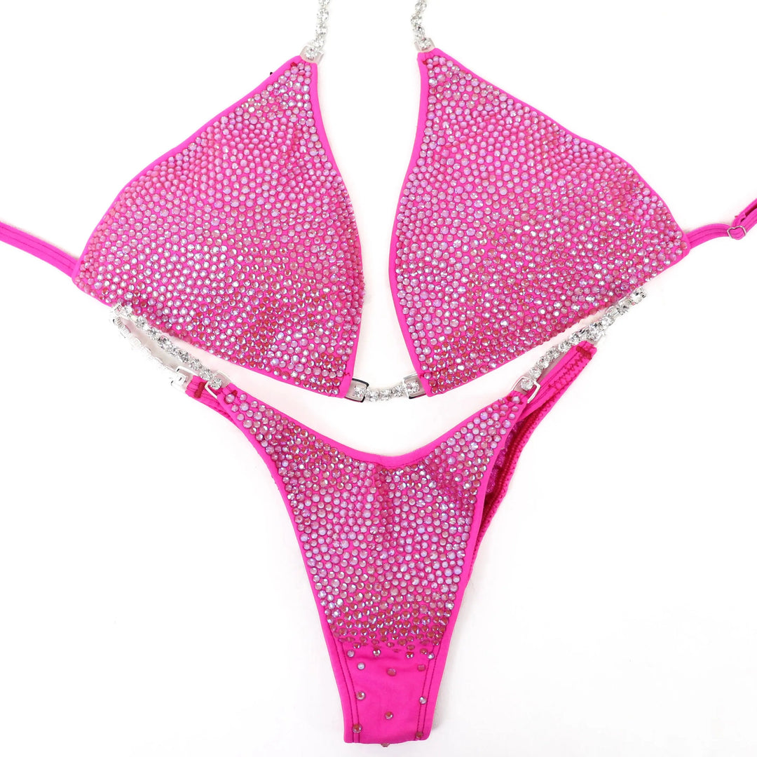 QS ST: Bubblegum Bliss Radiance. Matte Pink. Medium/Pro.  Angel Competition BikinisNPC Competition Suits