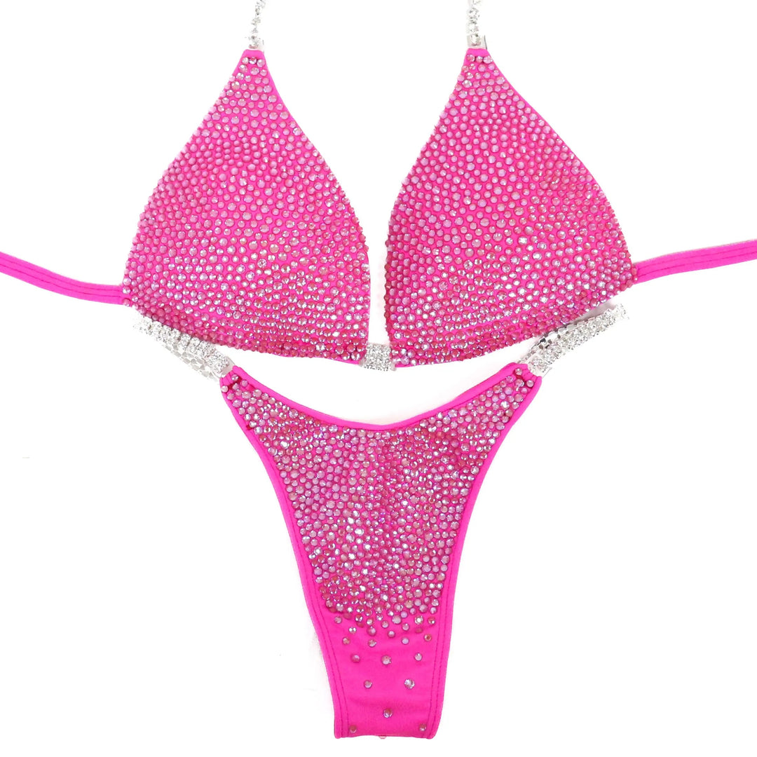 QS ST: Bubblegum Bliss Radiance. Matte Pink. Small Molded/Micro.  Angel Competition BikinisNPC Competition Suits