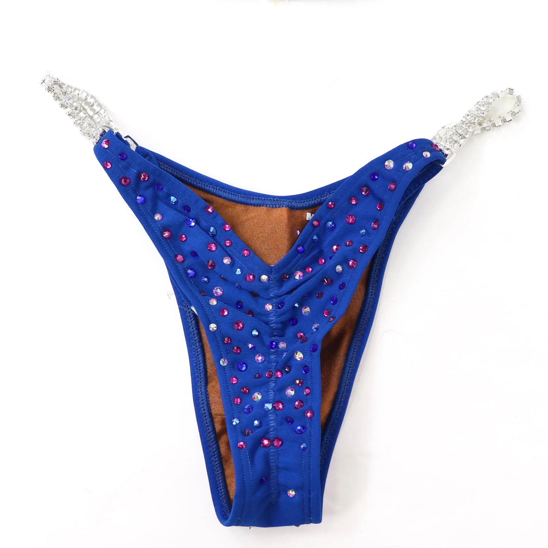 QS ST: Electric Berry Ice Radiance. Medium Molded/Pro with Modest Front.  Angel Competition BikinisNPC Competition Suits