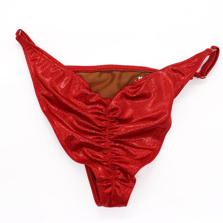 QS ST: Hologram Red Fit Model Suit. Medium Molded/Fit Model. - Angel Competition Bikinis #competition_suit