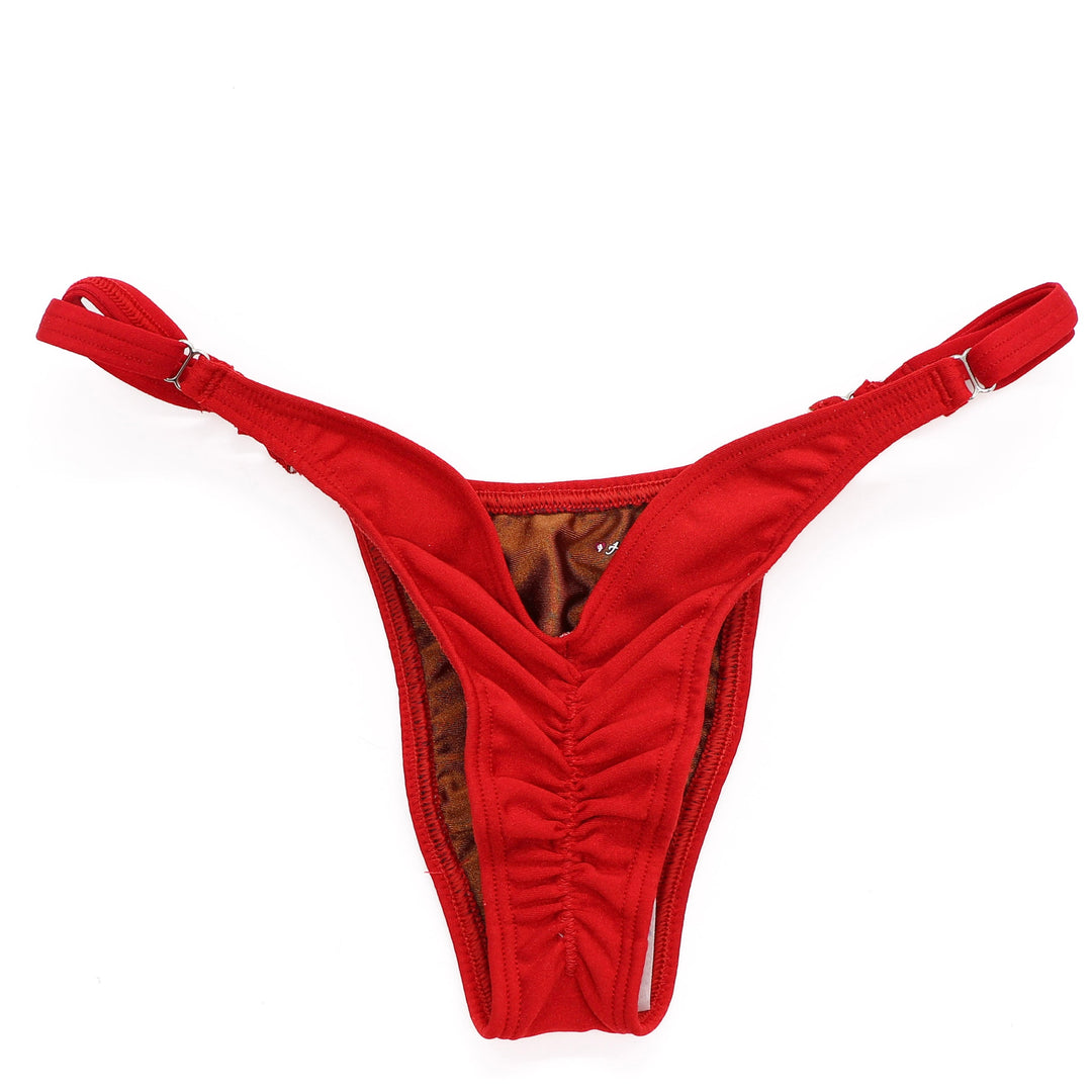 QS ST: Matte Red Posing Practice Suit. Medium/Pro. - Angel Competition Bikinis #competition_suit