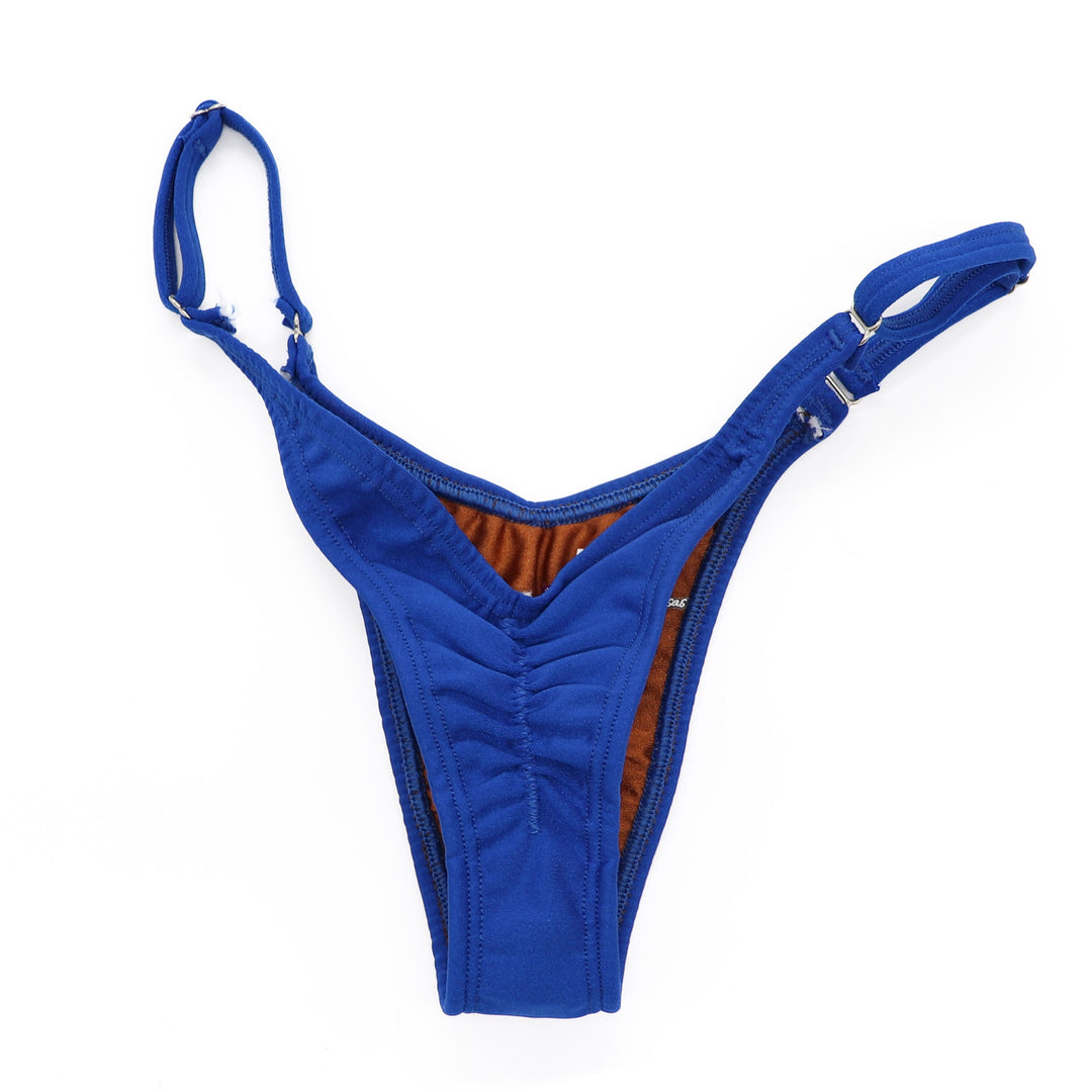 QS ST: Matte Royal Posing Practice Suit. Small/Micro with Petite Front. - Angel Competition Bikinis #competition_suit