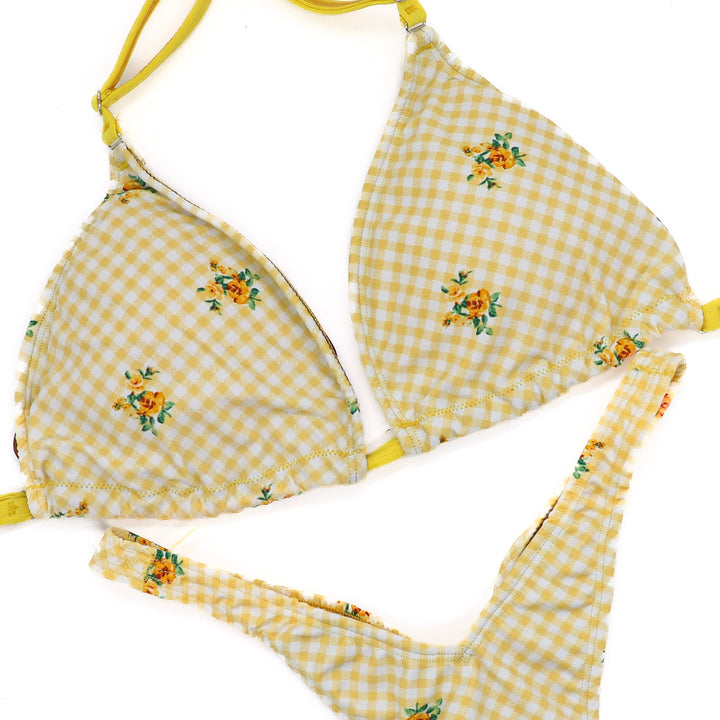 QS ST: Summer Yellow Posing Practice Suit. Large/Pro with Modest Front.