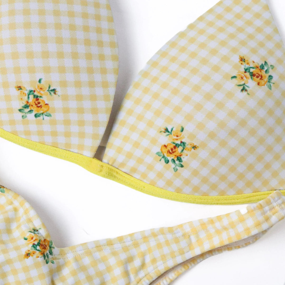 QS ST: Summer Yellow Posing Practice Suit. Medium/ Brazilian with Modest Front.  Angel Competition BikinisNPC Competition Suits