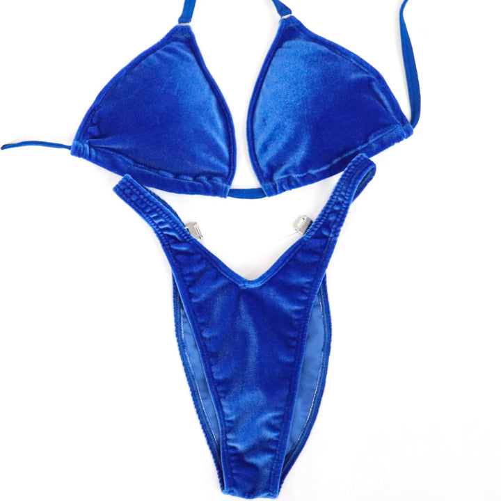 QS ST: Velvet Royal Posing Practice Suit. Medium/Standard with Modest Front.  Angel Competition BikinisNPC Competition Suits
