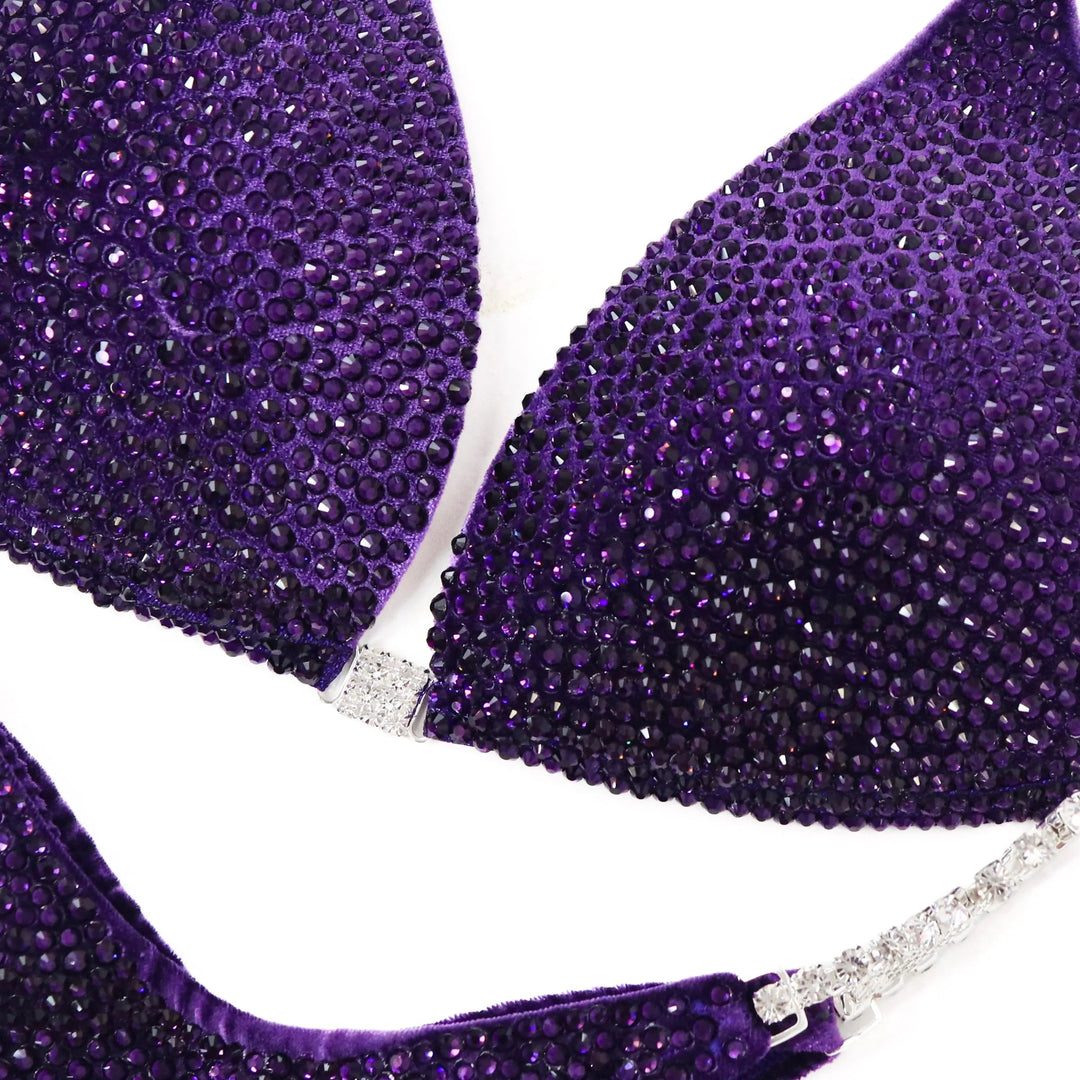 QS ST: Velvet Violet Vibe Radiance. Medium Molded/Pro.  Angel Competition BikinisNPC Competition Suits