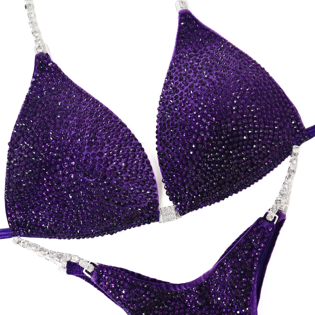 QS ST: Velvet Violet Vibe Radiance. Medium Molded/Pro.  Angel Competition BikinisNPC Competition Suits