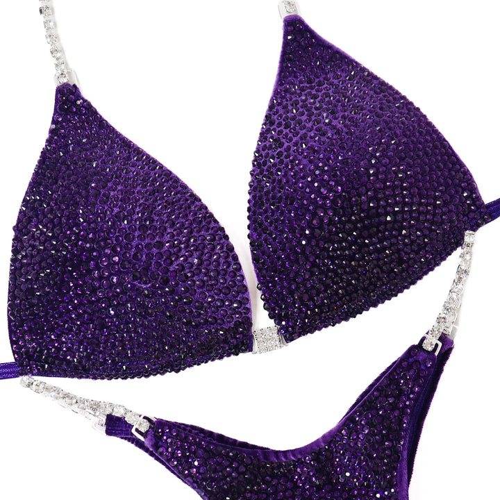 QS ST: Velvet Violet Vibe Radiance. Medium Molded/Pro.  Angel Competition BikinisNPC Competition Suits