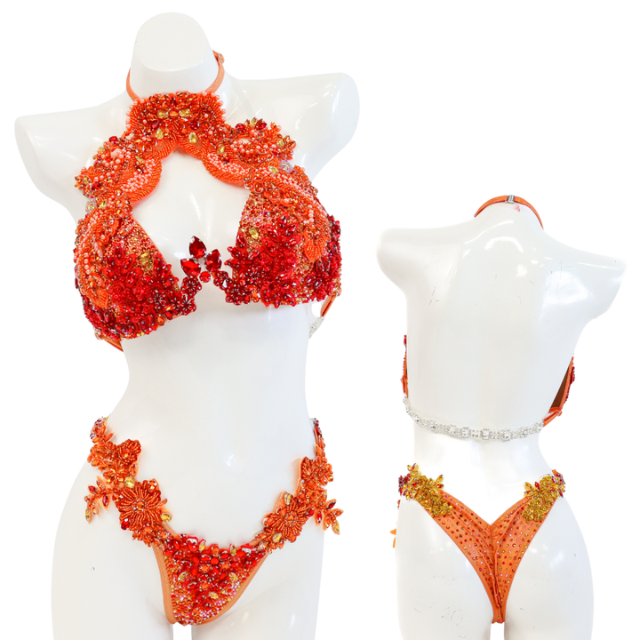 Orange Phoneix Couture  Angel Competition BikinisThe best NPC Competition Suits for the Bikini Division, Fit Model Division Suits, and bodybuilding suits.