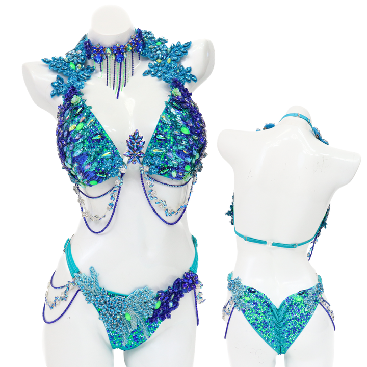 Pre Owned: Karah's Carnival Couture. Extra Large Molded/Fit Model 2.  Angel Competition BikinisThe best NPC Competition Suits for the Bikini Division, Fit Model Division Suits, and bodybuilding suits.