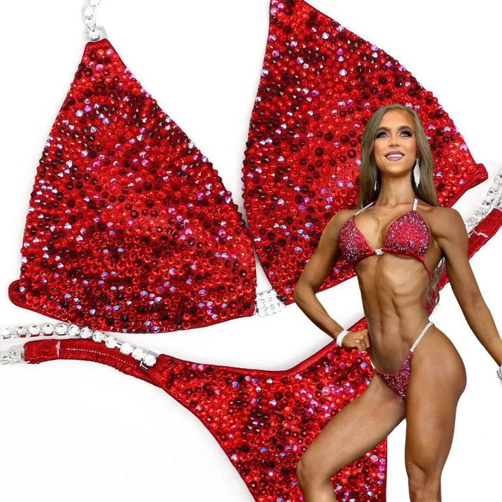 Razzle Dazzle Red Radiance  Angel Competition BikinisNPC Competition Suits