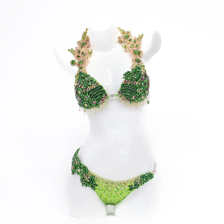 Sweet pea Olive Green Couture  Angel Competition BikinisNPC Competition Suits