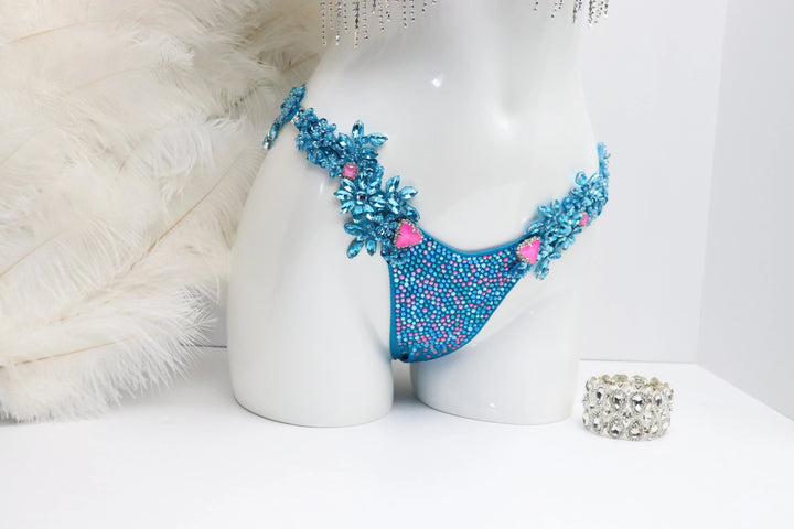 Turquoise Fringe Couture  Angel Competition BikinisNPC Competition Suits