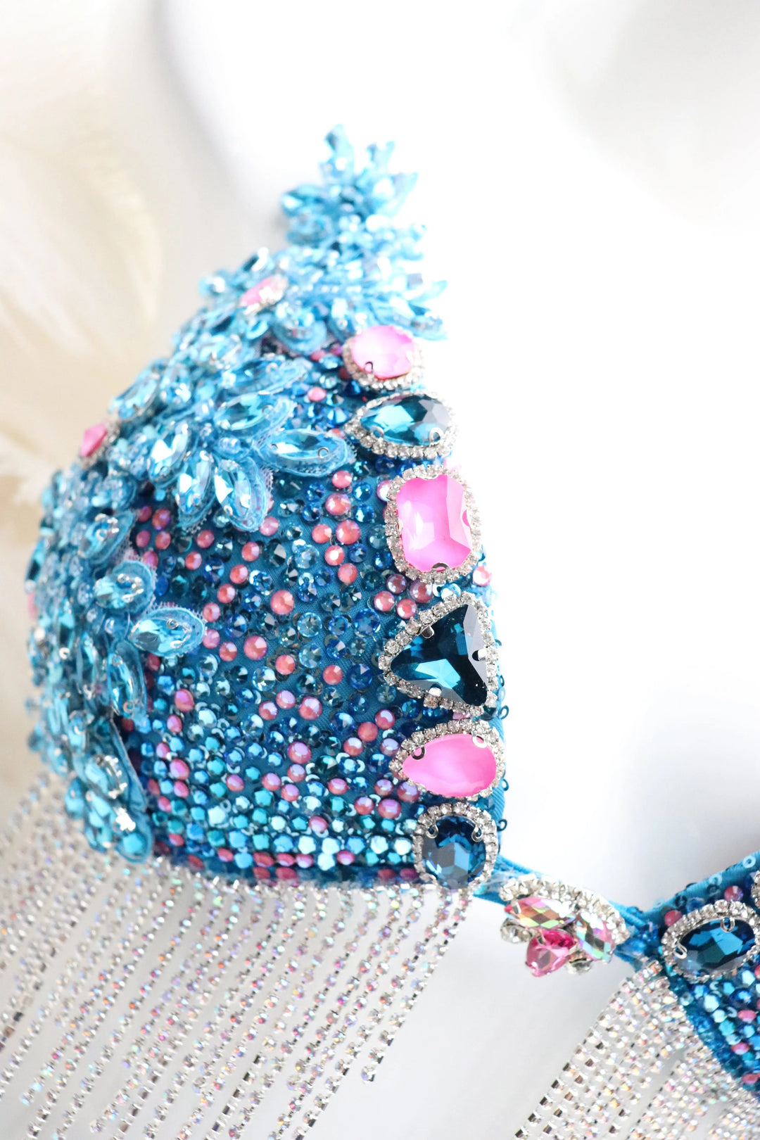 Turquoise Fringe Couture  Angel Competition BikinisNPC Competition Suits