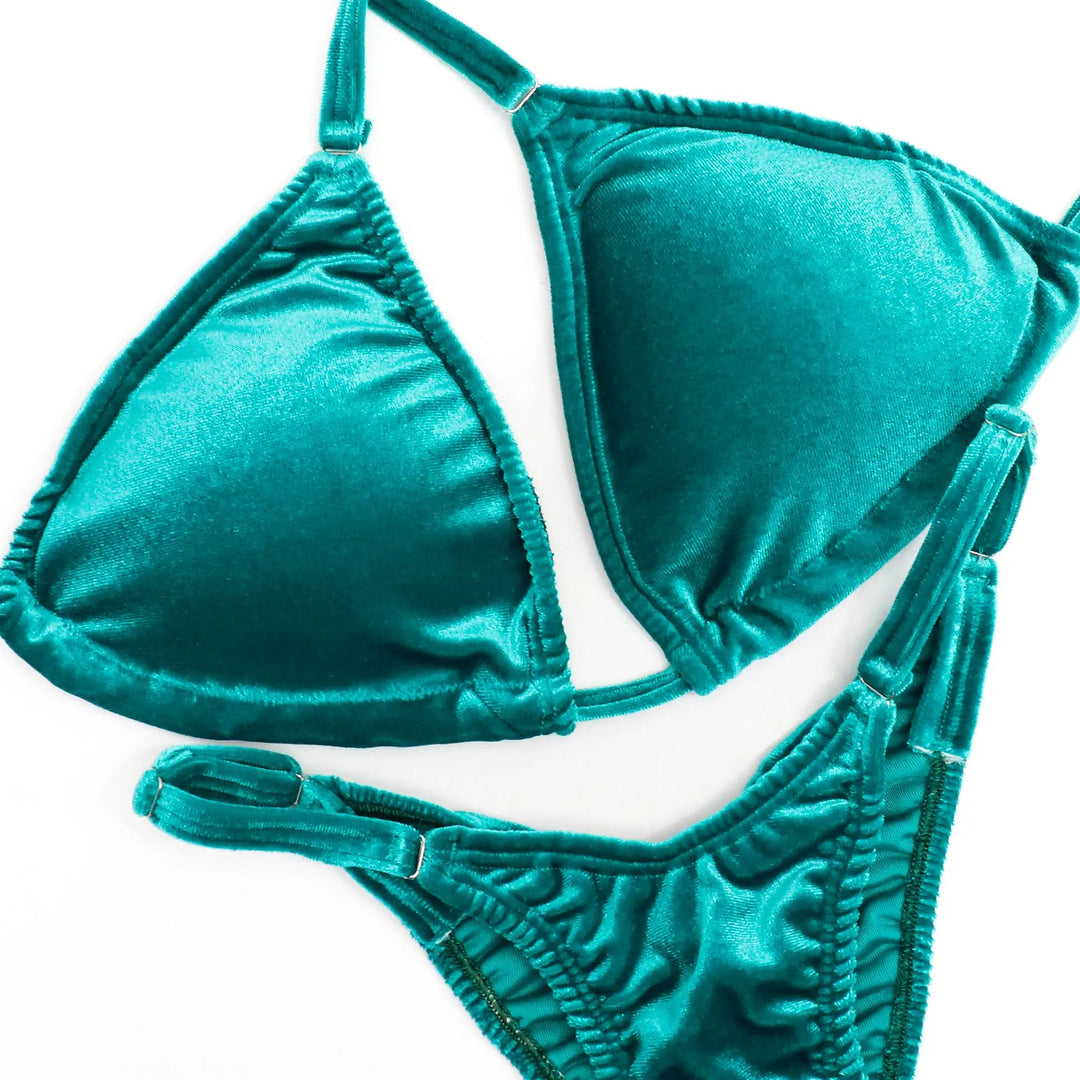Velvet Teal Posing Practice Suit  Angel Competition BikinisNPC Competition Suits