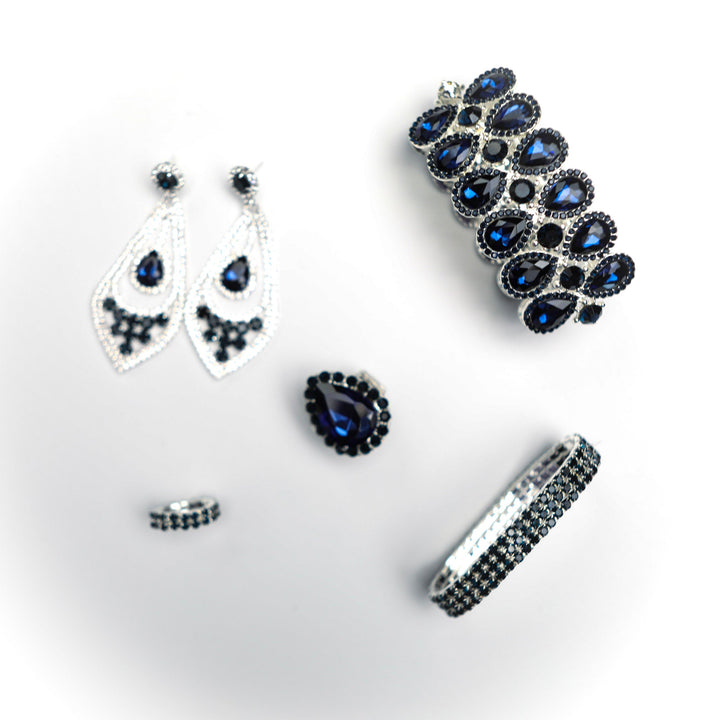 Deep Sapphire Gemstone Competition Jewelry Set